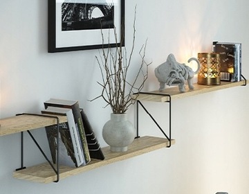 PODPÓRKA POD PÓŁKĘ ROD GTV WSPORNIK CZARNY LOFT