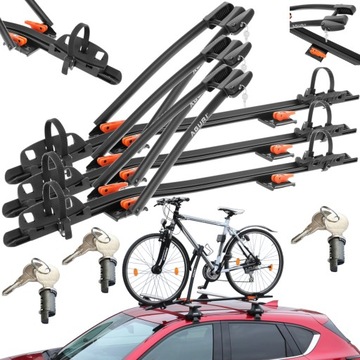 UCHWYT ROWEROWY NA DACH AGURI ACUDA BAGAŻNIK ROWEROWY DACHOWY NA ROWER x3