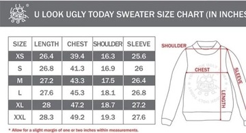 Bluza męska świąteczny sweter r. XXL strój Mikołaja łańcuch złote detale