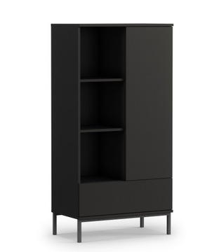 Nowoczesny Regał 70cm Czarny Mat KEWIN