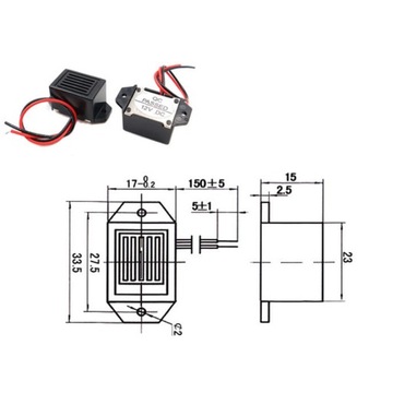 Прямоугольный зуммер с генератором 12 В Зуммер ПЕРЕДАТЧИК 85 дБ 10 шт.