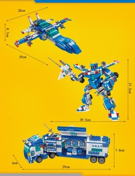 мой город полицейские блоки мальчик трансформер роботы игрушечная машинка полицейская машина