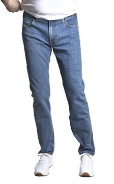 LEE DAREN proste spodnie jeans straight ZIP FLY Niebieski W34 L30