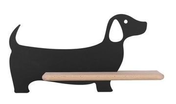 Lampa kinkiet półeczka LED czarny piesek Dog 21-00