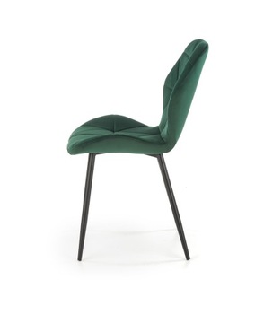 Модное кресло K-453 Halmar Dark Green обитая, черные ноги