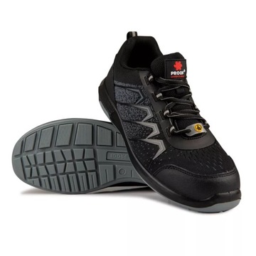 Buty Robocze Półbuty Wygodne Lekkie z Noskiem bez Metalu Proof Kaps9 r. 38