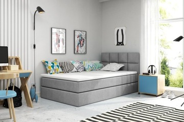 Szare łóżko tapicerowane 100x200 OD RĘKI!