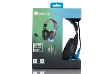 NGS Słuchawki nauszne mikrofon MSX9 PRO niebieskie