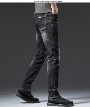 Spodnie jeansowe Slim z małą nogawką na wiosnę i jesień