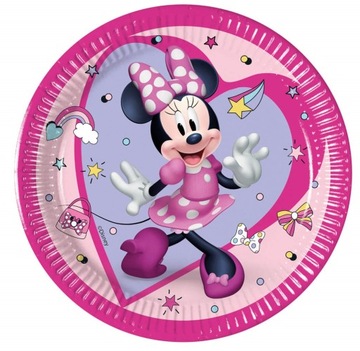 TALERZYKI PAPIEROWE MYSZKA MIKI I Minnie 8sztuk