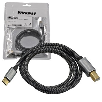 КАБЕЛЬ USB 2.0 USB-B НА USB-C ДЛЯ OPLOT WIREWAY WW332101 ПРИНТЕР 1м