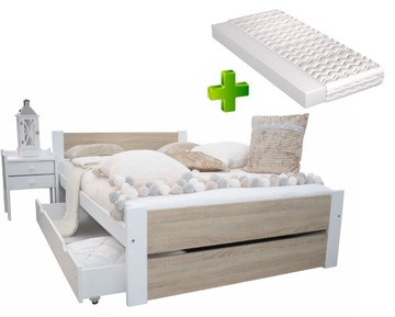 łóżko LEA 140x200 + MATERAC + szuflada sypialnia