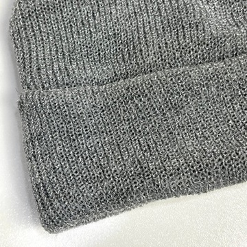 ZARA Czapka Beanie Srebrna Nitka M