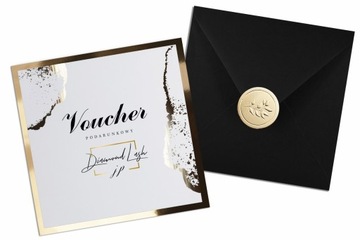 VOUCHER KARTA PODARUNKOWA BON PODARUNKOWY ZŁOTY SREBRNY ROSE GOLD
