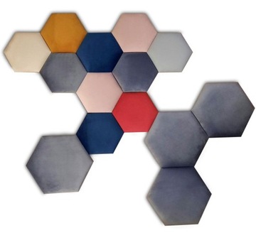 PANELE TAPICEROWANE HEKSAGON 30x26 Plaster Miodu