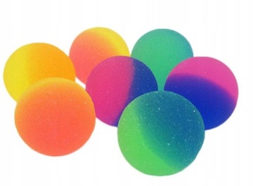 40x МЯЧИ МЯЧИ ДЛЯ прыжков РЕЗИНОВЫЕ МЯЧИ АНТИСТРЕСС ДВУЦВЕТНАЯ радуга