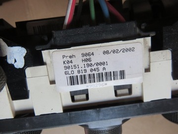 PANEL KLIMATIZACE VENTILACE SEAT IBIZA III CORDOBA 02-08R 6L0819045A (X)