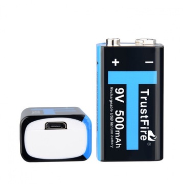 Trustfire 9V 500mAh z gniazdem micro USB