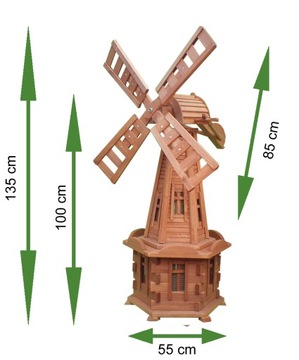 Садовый вентилятор с солнечным светодиодным освещением, 135 см.