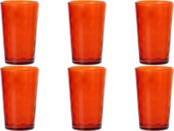 SZKLANKI do Soków Napojów 200 ml 6szt POMARAŃCZOWE