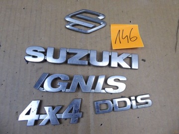 LOGO ZNAKY ZNAK KRYT ZADNÍ SUZUKI IGNIS 4X4 DDIS
