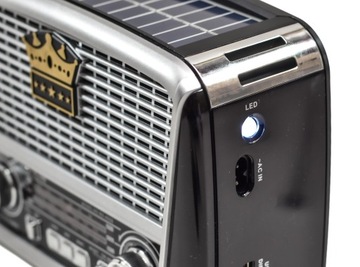 РЕТРО СОЛНЕЧНЫЙ РАДИО СОЛНЕЧНЫЙ СВЕТОДИОДНЫЙ ФОНАРИК USB ДИНАМИК
