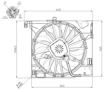 NRF VENTILÁTOR JAGUAR F-TYPE 3.0 13- 47955