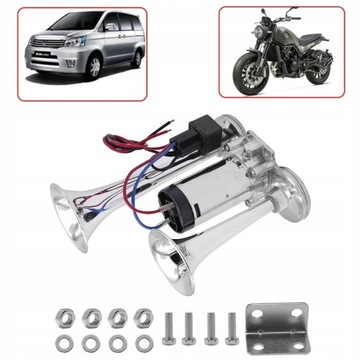 12V 600DB ГРОМКИЙ ДВОЙНОЙ ВОЗДУШНЫЙ КОМПРЕССОР ДВОЙНОЙ ВОЗДУШНОЙ ТРУБЫ