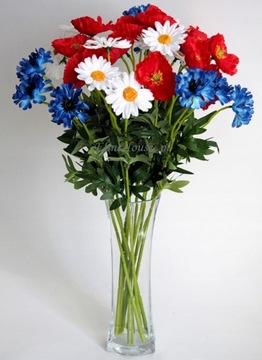 MAK SZTUCZNY GAŁĄZKA BUKIET MAKI POLNE KWIATY WIOSNA Elinehouse