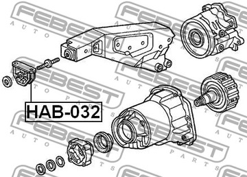 HAB-032 FEBEST PODPORA DIFERENCIÁLU HONDA HR-V GH4