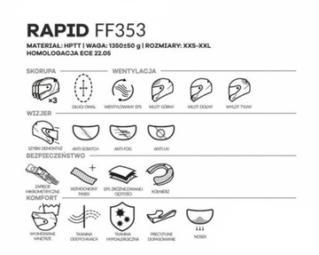 МОТОЦИКЛОВЫЙ ШЛЕМ LS2 FF353 RAPID SOLID MATT ЧЕРНЫЙ