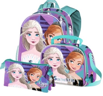 KRAINA LODU PLECAK FROZEN 3D PREMIUM ELSA + TOREBKA + PIÓRNIK ELSA & ANNA