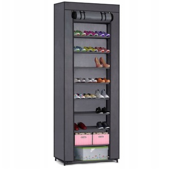 SZAFKA REGAŁ NA BUTY TEKSTYLNA DUŻA XXL 10 PÓŁEK