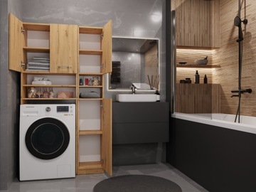 MARPOL КОМПЛЕКТ ДЛЯ ВАННОЙ СТЕЛЛАЖ, ДУБ ARTISAN