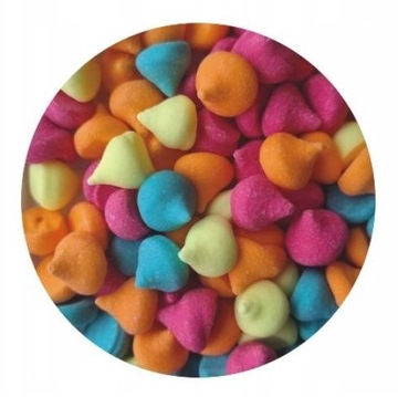 DEKORACJA POSYPKA mini bezy beziki mix neonowe 50g