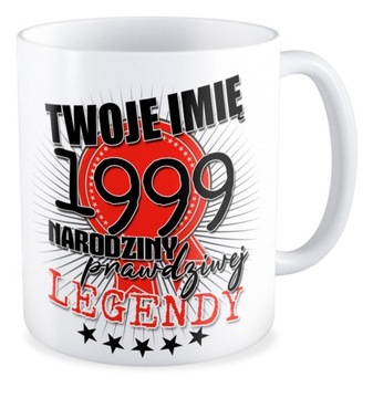 KUBEK prezent na URODZINY 18 20 30 40 50 IMIĘ WIEK