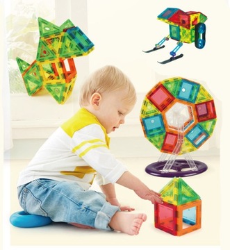 МАГНИТНЫЕ БЛОКИ 3D MAGNETIC 70 шт. Учебная панель