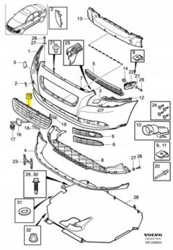 Решетка радиатора Volvo, RDesign решетка радиатора Volvo S40 V50