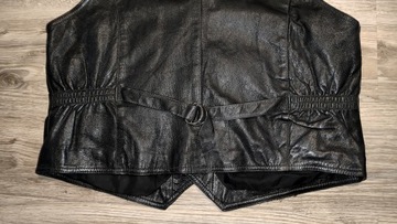 Мотоциклетный кожаный жилет L