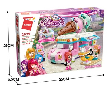 Розовая машинка-мороженое 338шт.