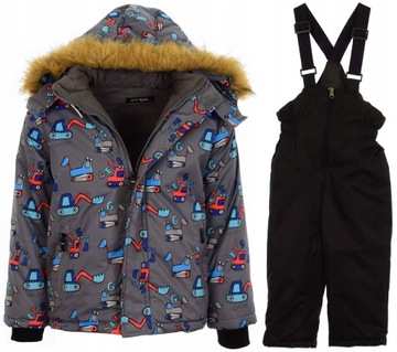 KOMBINEZON ZIMOWY j-233S DWUCZĘŚCIOWY POLAR r. 98