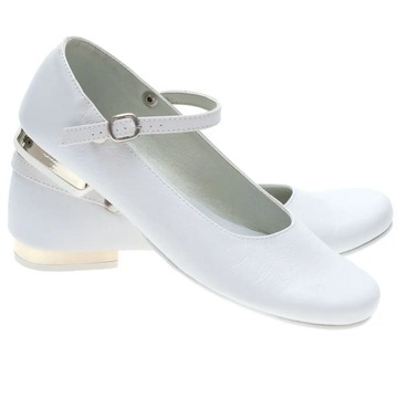Buty komunijne dla dziewczynki baleriny obuwie do komunii komunia OM820-39