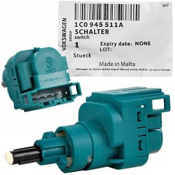 1J0945511D / 1J0945511B VW CZUJNIK ŚWIATEŁ STOPU OE VAG ORYGINALNY VW AUDI