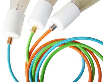 Oprawka do żarówki biała mat ze złotem e27