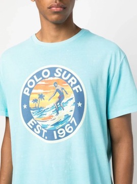 Outlet Okazja Polo Ralph Lauren Bawełniana koszulka z nadrukiem sloganu