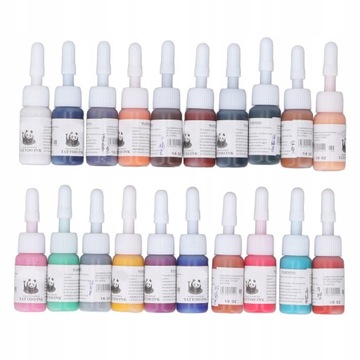 20Szt Tusz do tatuażu Kolorowe 5ml