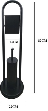 ПОЛОЧКА ДЛЯ ТУАЛЕТНОЙ БУМАГИ + НАБОР ТУАЛЕТНОЙ ЩЕТКИ, ЧЕРНЫЙ МЕТАЛЛ LOFT