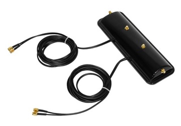 Podstawka 4x RP-SMA + kabel 3m złącze RP-SMA CZARN