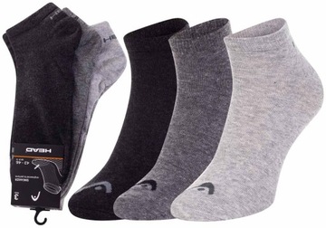 HEAD SKARPETKI STOPKI 3 PARY GRAY/GRAPHITE r.39-42