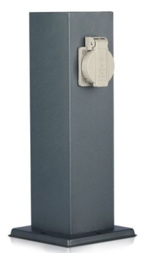 Садовый столб 2 розетки 30см графит IP44